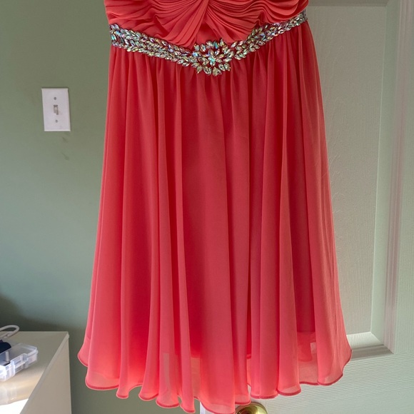 Strapless Pink Mini Dress - Picture 3 of 6